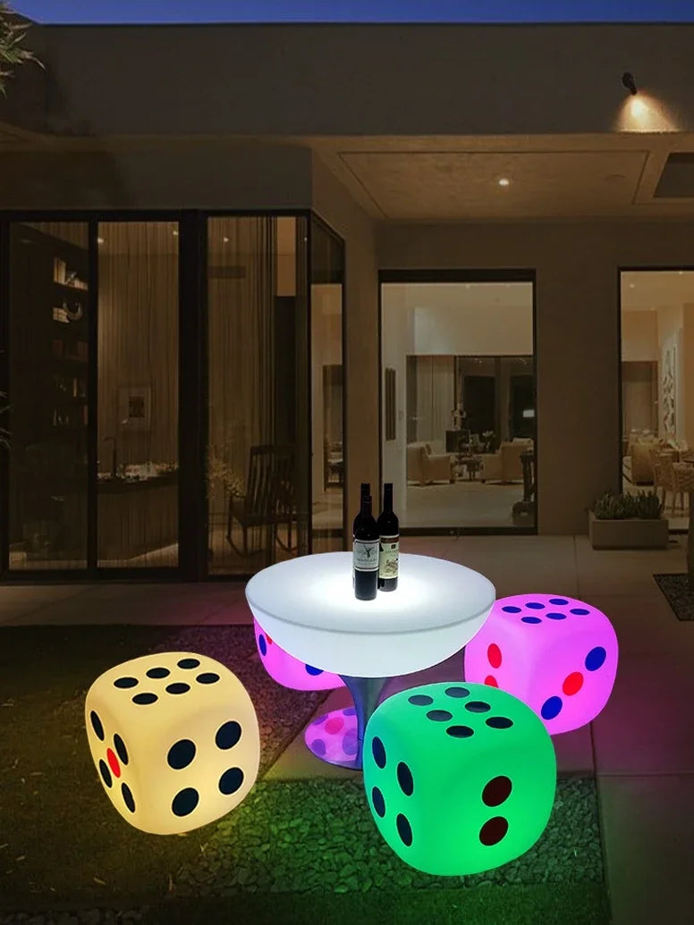 LED Luminous Bar KTV Outdoor Leisure Table and Chairs