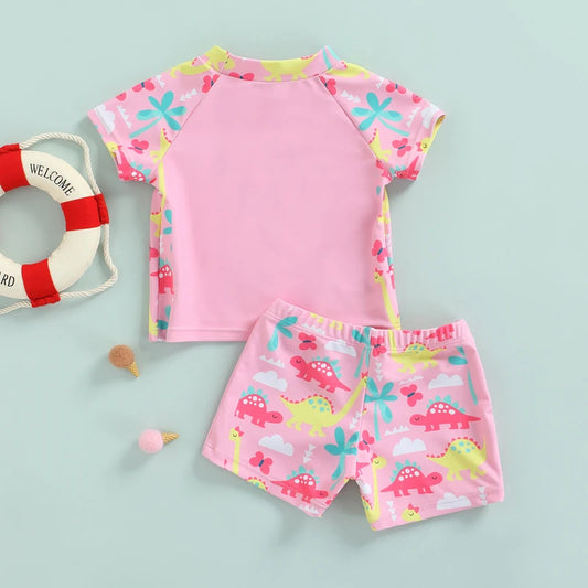 Two-Piece Fun Print Swimsuit