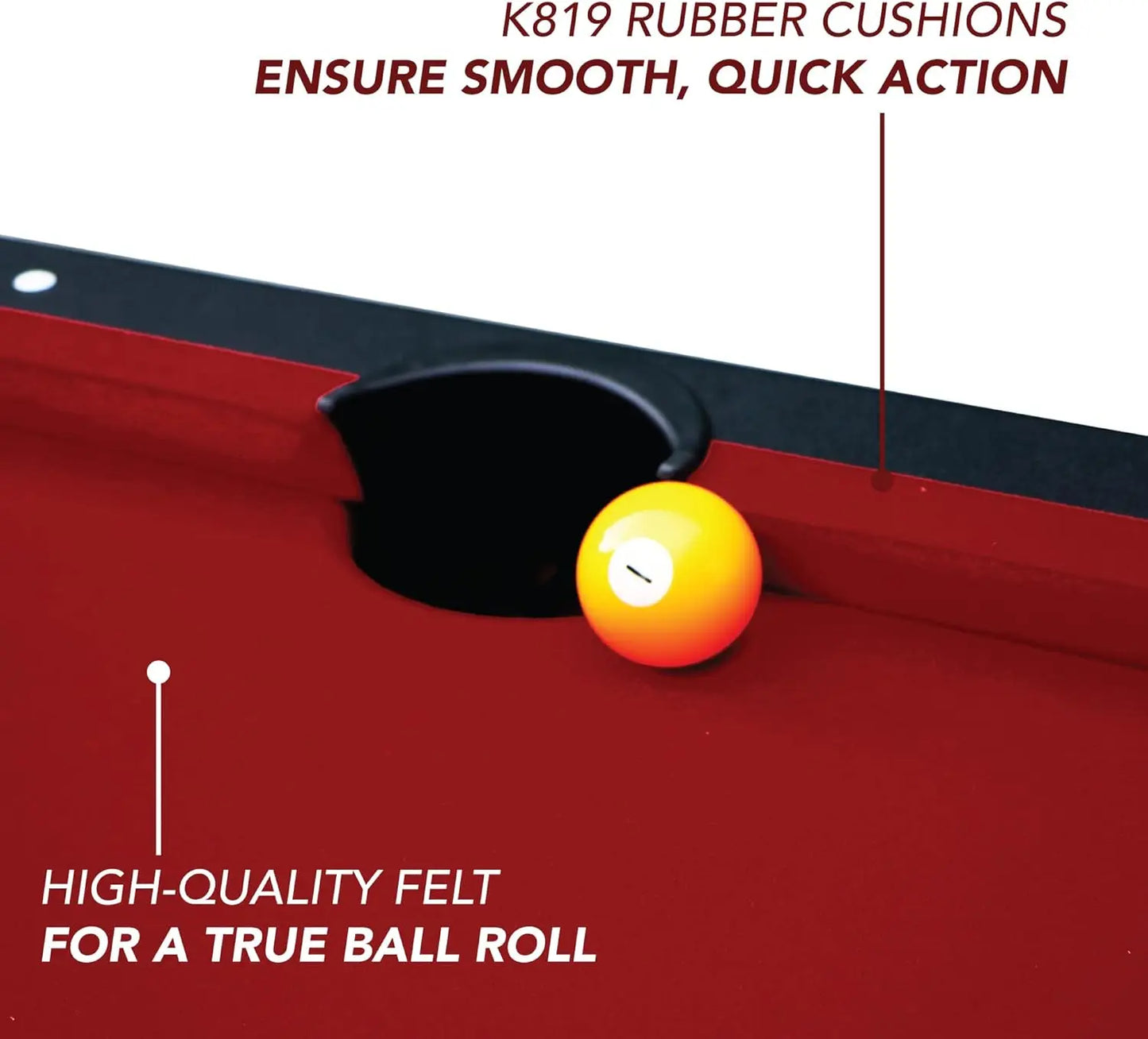 Spartan 6-ft Pool Table with Table Tennis Top Black with Red Felt