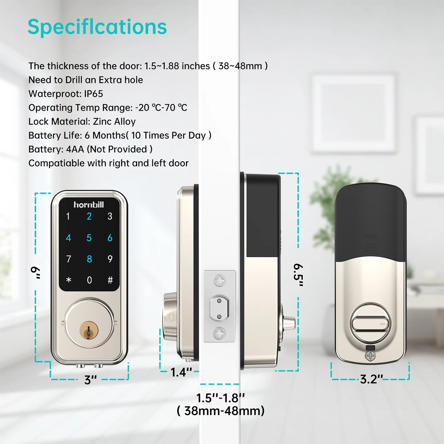 Smart Front Door Lock Deadbolt Keyless Entry