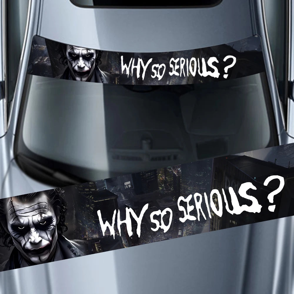 Why So Serious Joker Front Rear Windshield Window Stickers