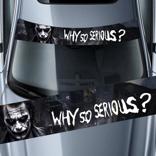 Why So Serious Joker Front Rear Windshield Window Stickers