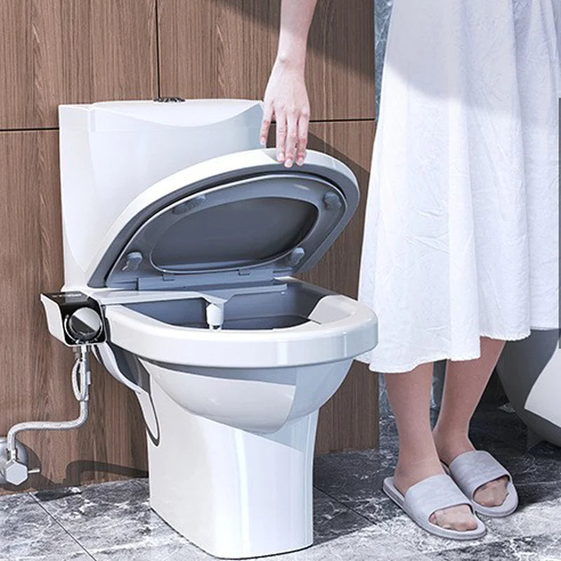 Bidet Toilet Seat Attachment Non-Electric Self-Cleaning Dual Nozzles