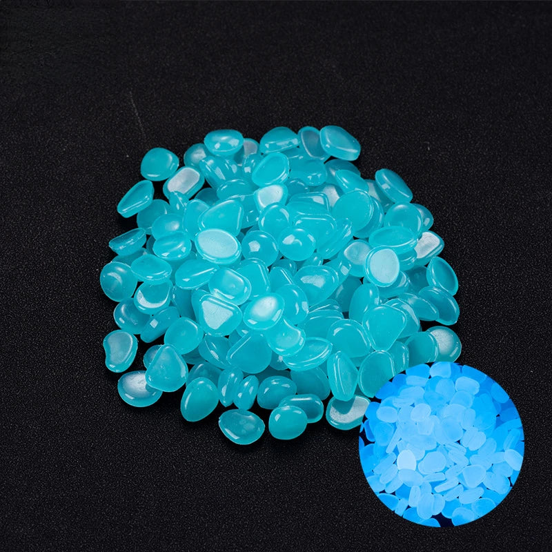 Glow-in-the-Dark 1000-2000pc Colorful Glowing Stones Garden Landscape