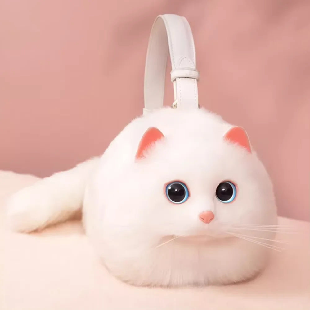 Versatile Hand Made Plush Cute Cat Bag