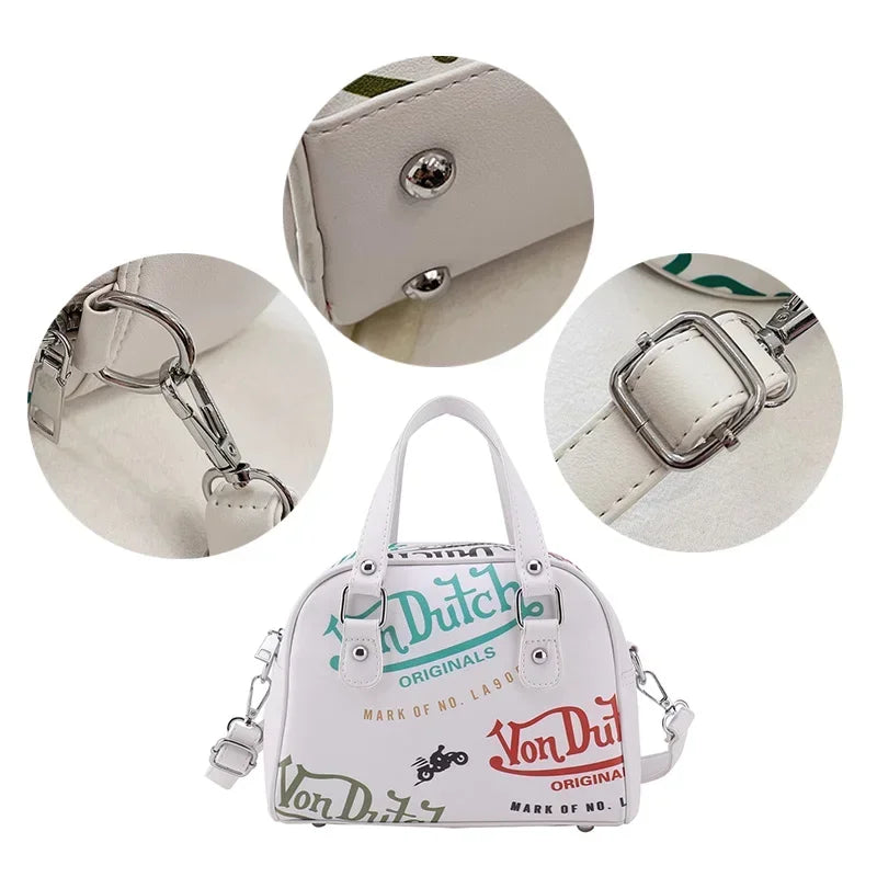 Crossbody Graffiti Handbag PU Leather