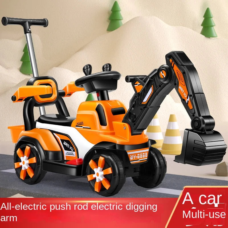 Engineering Vehicle Excavator Styling Four Wheels Kids Car