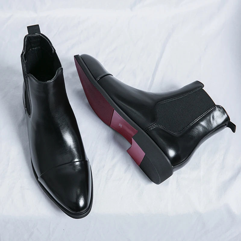 Chelsea Red Sole Slip-On Boots