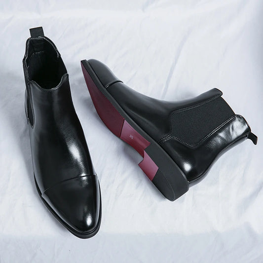 Chelsea Red Sole Slip-On Boots