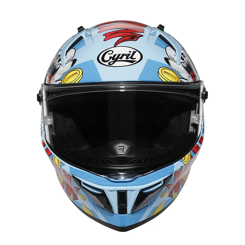 Men Women Full Face Motorcycle Helmet Lightweight