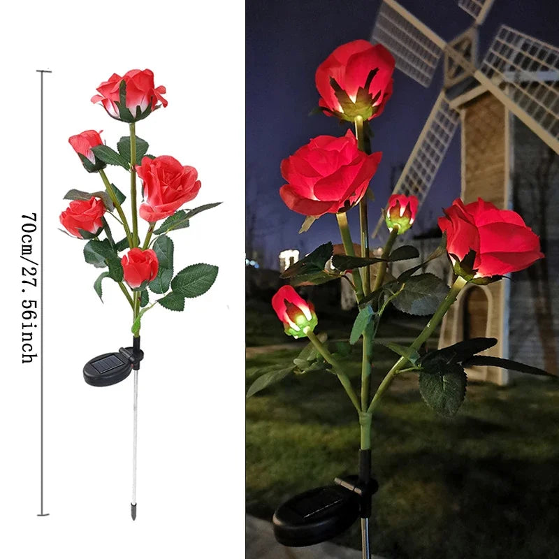 5 Heads Rose Solar Lights
