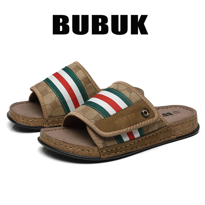 Men's Slides Adjustable Velcro, Stylish, Breathable