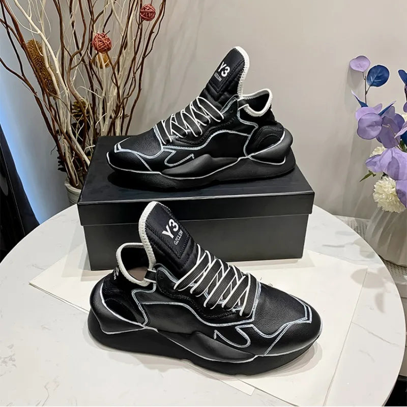 Fashion Graffiti Casual Shoes Genuine Leather