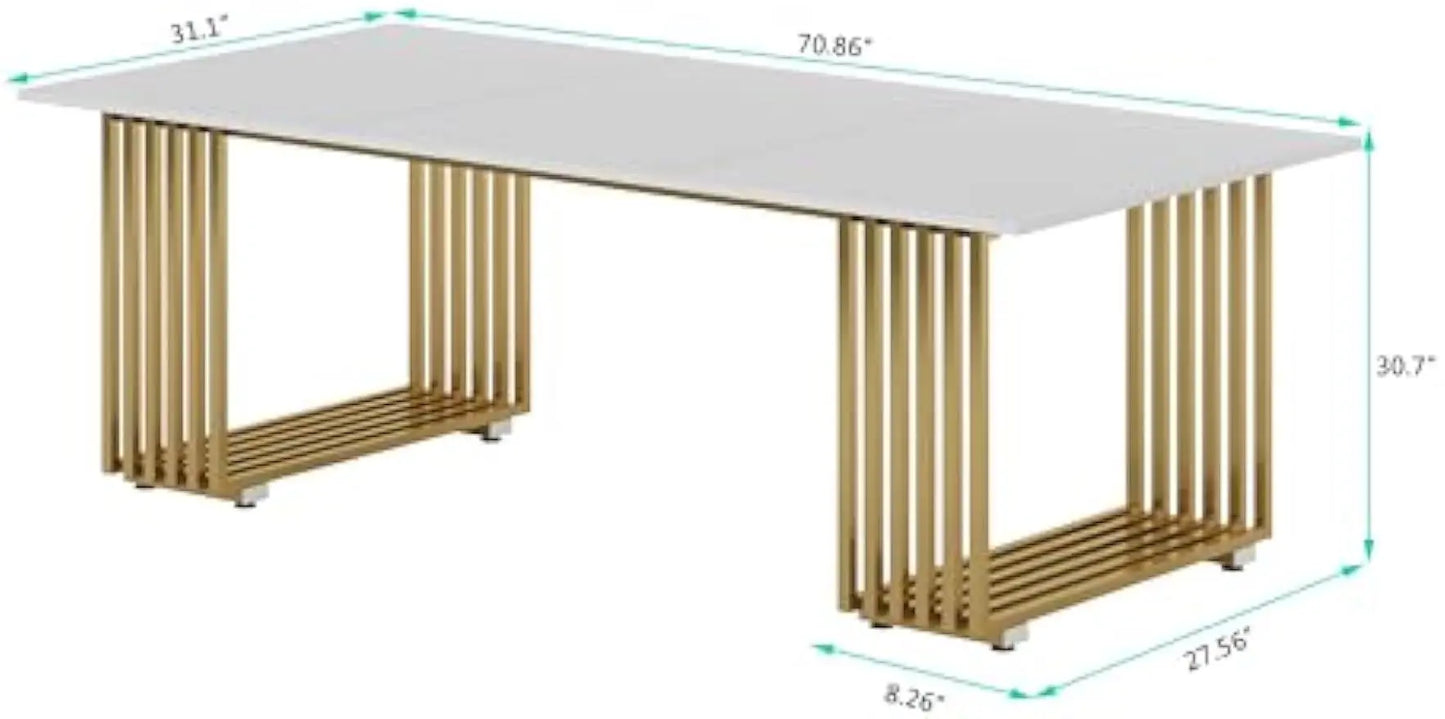 70.8 Inches Modern Dining Table for 6-8
