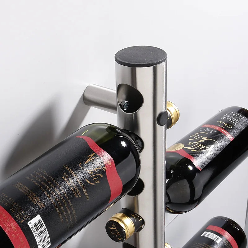 Creative Design Stainless Steel Wine Rack Wall Mounted