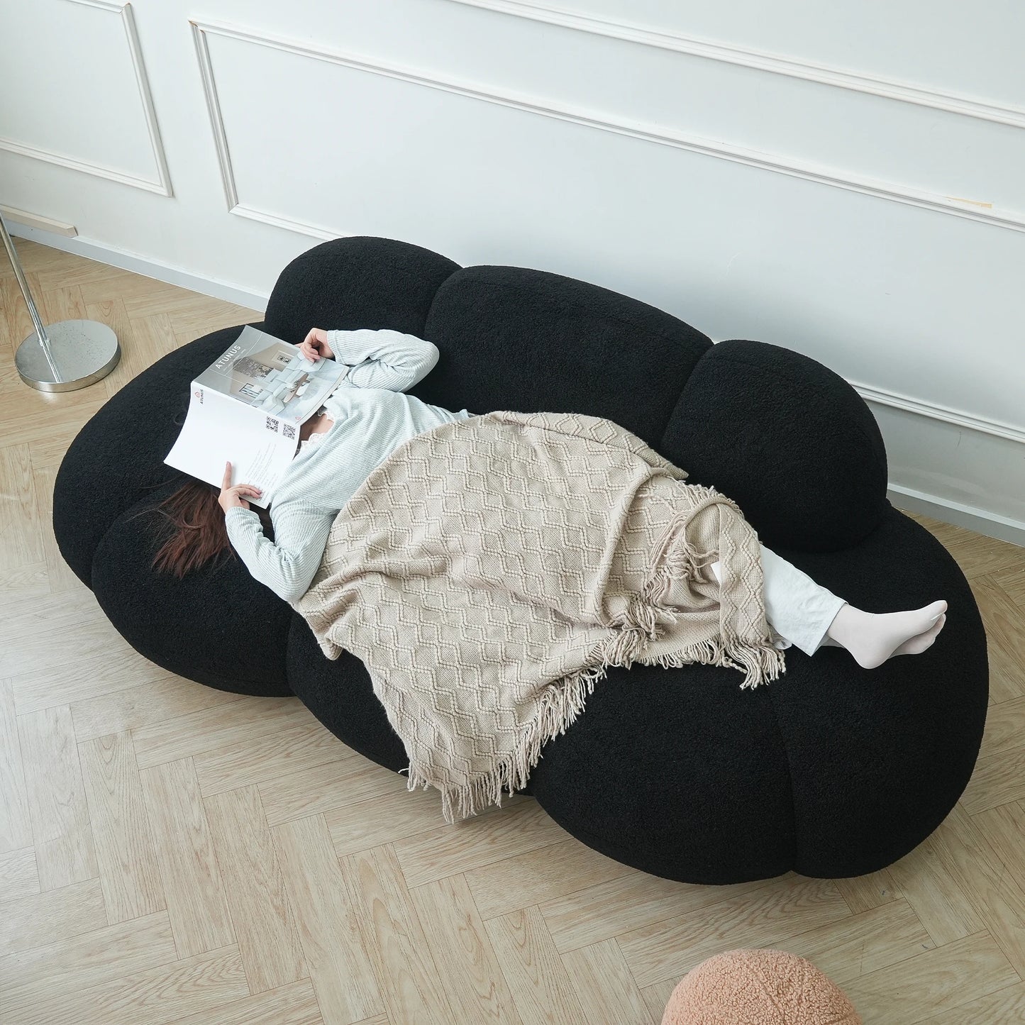 Modern Cloud Shaped Couches for Living Room Comfy Upholstered Cloud Shaped Leisure Sofa Couch for Bedroom Apartment