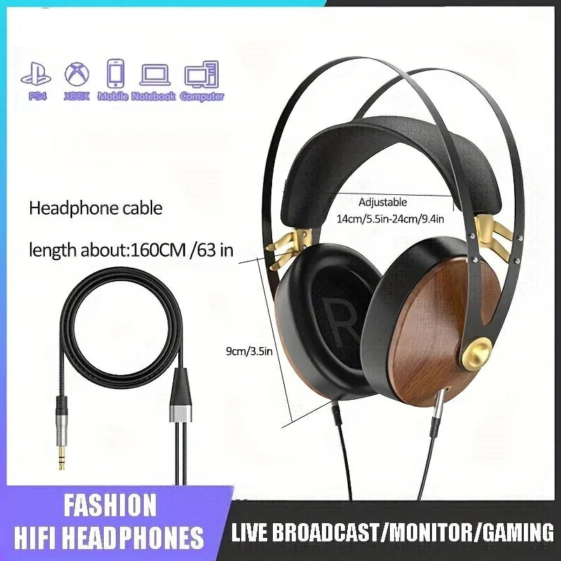 One99 Classic Closed-Back Headset Walnut Color