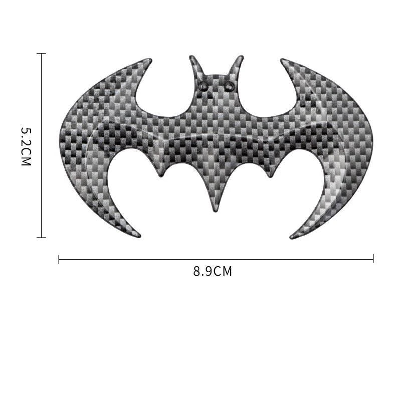 3D Metal Carbon Fiber Bat Emblem Badge
