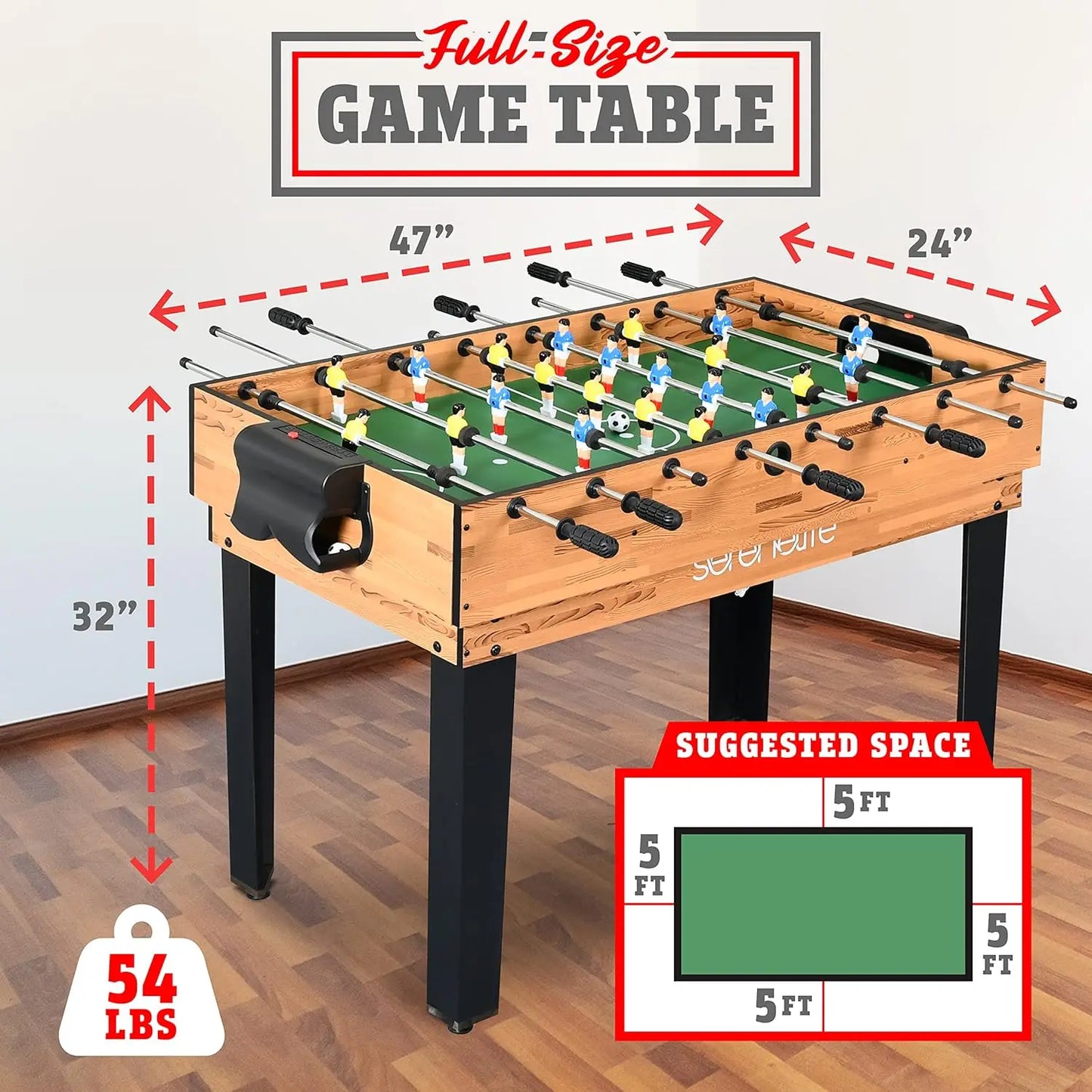 Multi Game Table, 48" Sports Arcade Games with Accessories