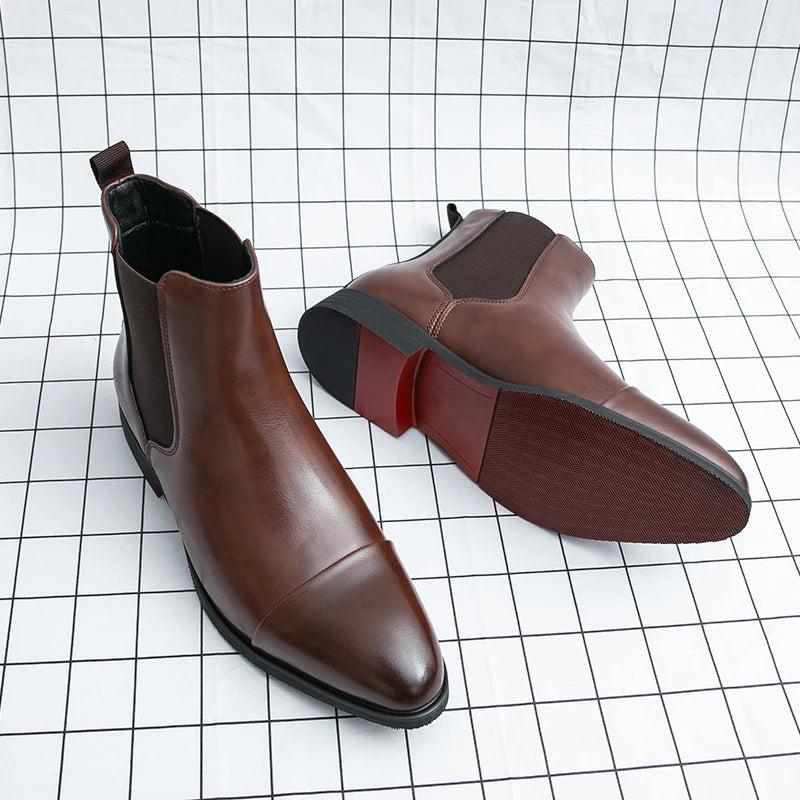 Chelsea Red Sole Slip-On Boots