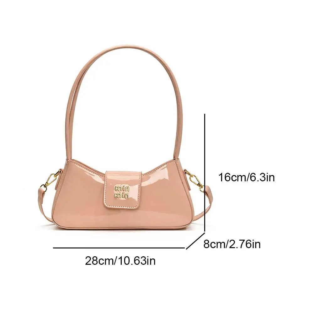 Light Luxury Patent Leather Ladies Shoulder Bag