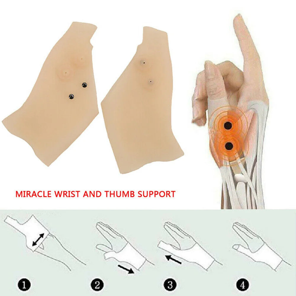 Magnetic Therapy Wrist Hand Thumb Support Gloves Massage Pain Relief