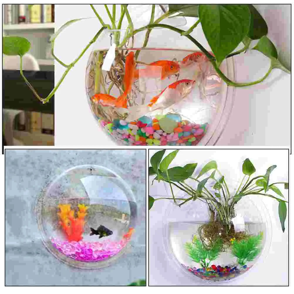 3D Acrylic Plant Pot Wall Mounted Hanging Aquarium