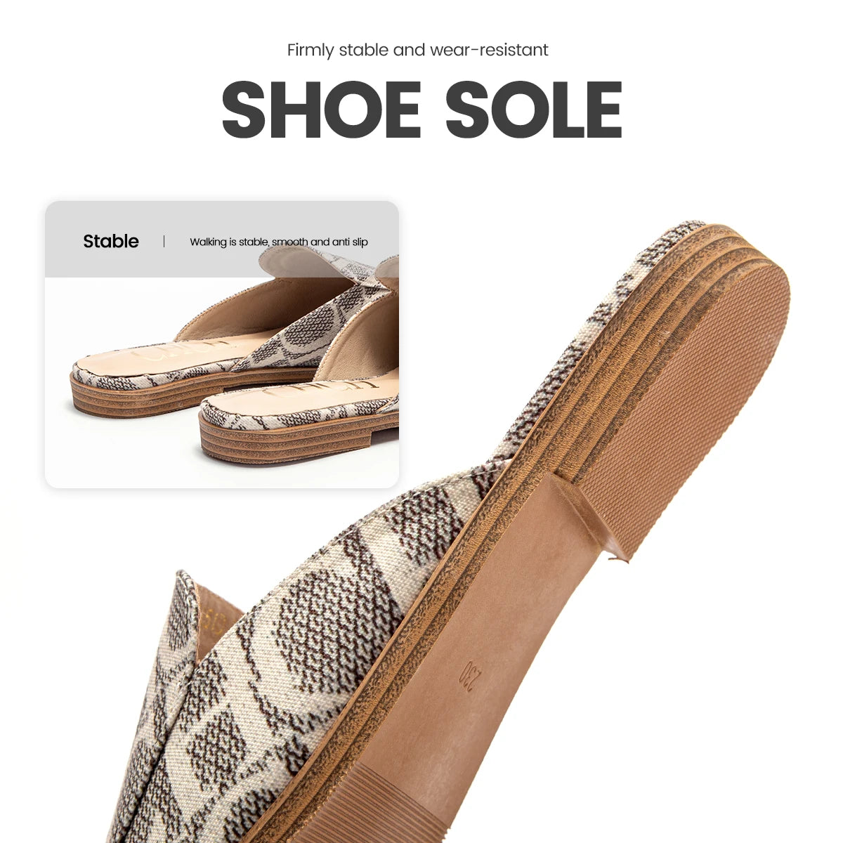 Luxury Slippers Women's Low Heel Sandals
