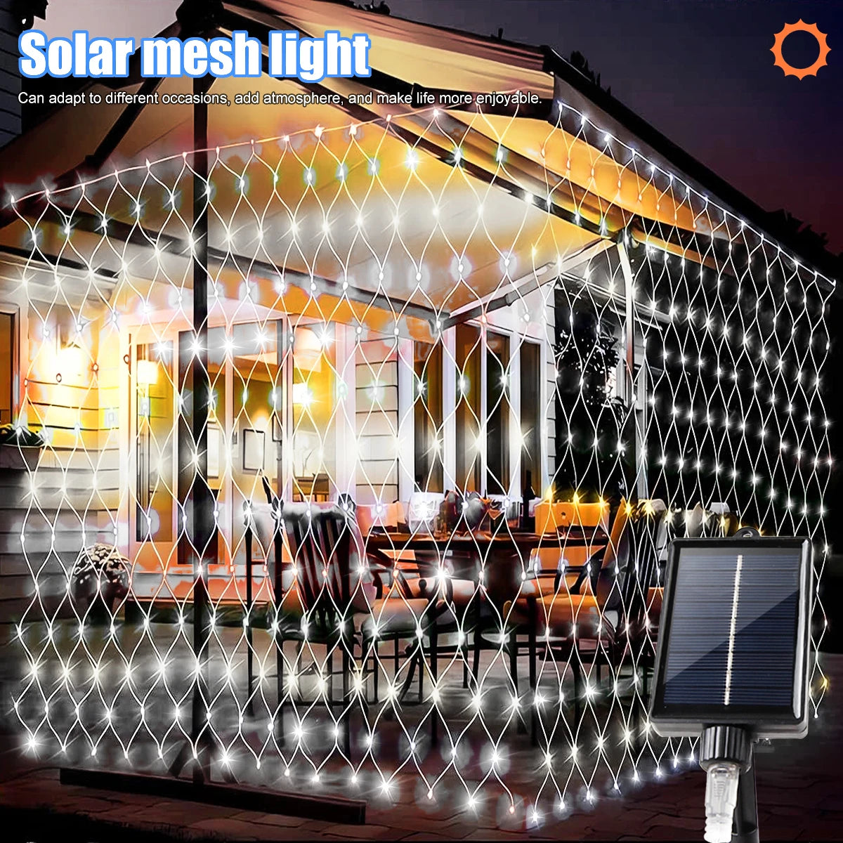 9.8*6.6Ft Solar Waterproof Garden Lights for Patio