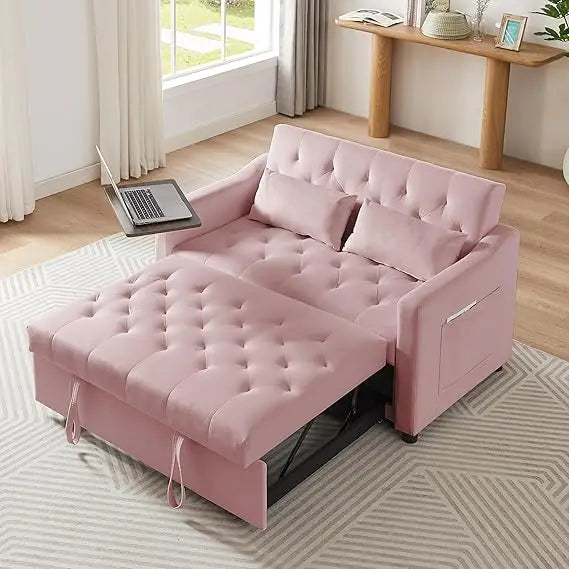 65'' Convertible Sleeper Sofa Bed with Adjustable Backrest