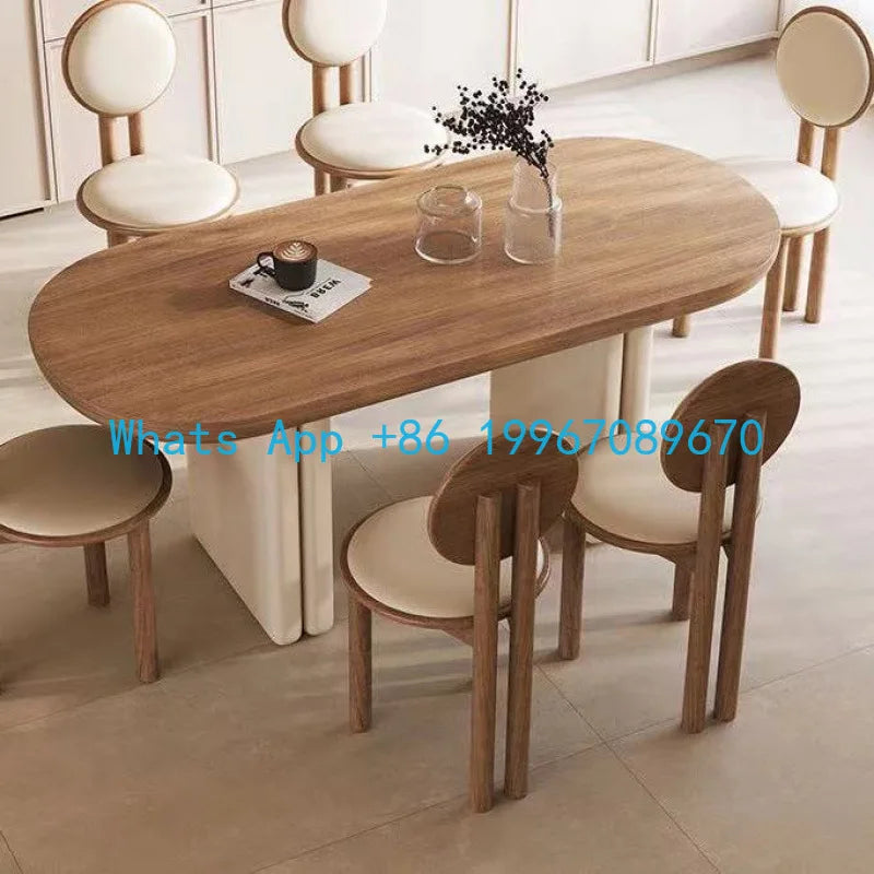 Solid Wood Oval Dining Set