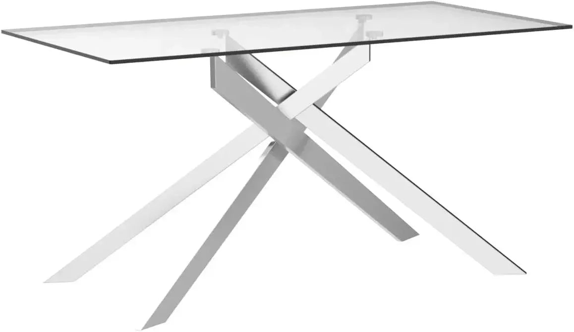 58.5”Rectangle Glass Dining Table tempered glass