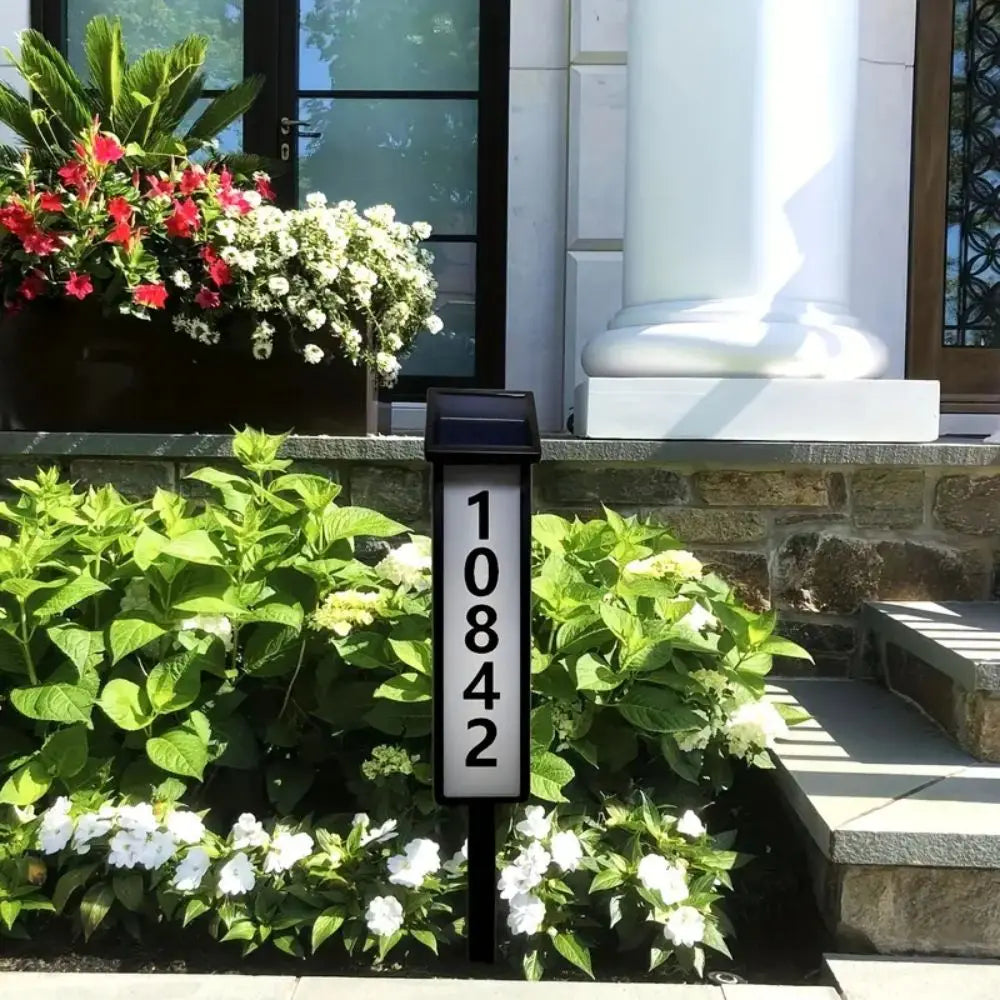 Solar Powered LED Address Sign