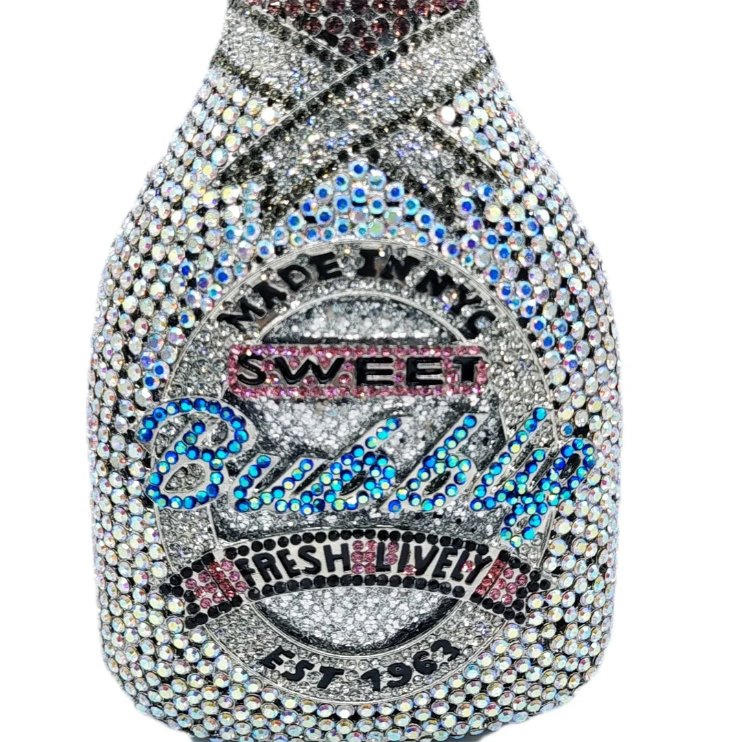 Champagne Bottle Crystal Bag Rhinestone Clutch