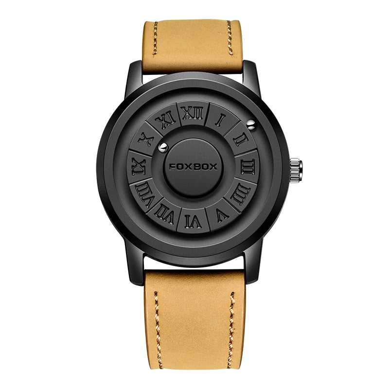 Scrolling Iron Ball Magnetic Pointer Waterproof Wristwatch
