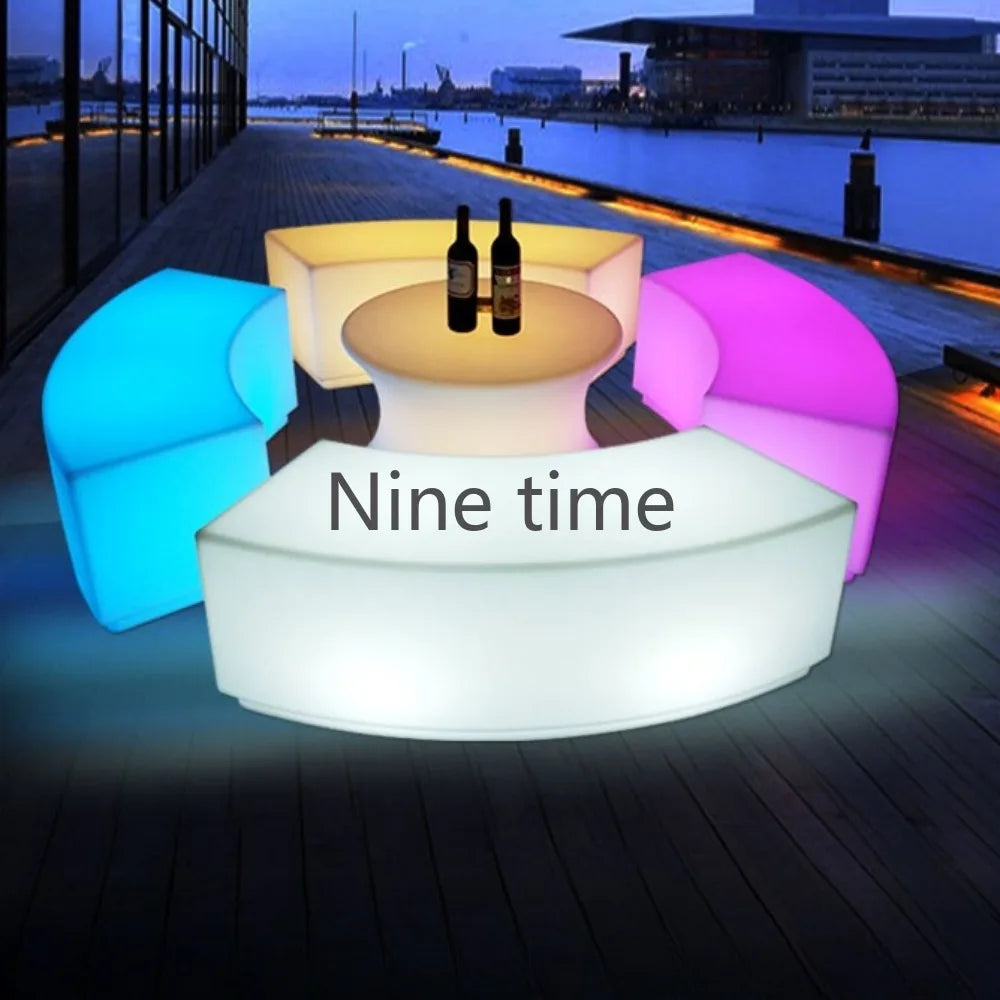 High Bar Cocktail Room Decor Led Table