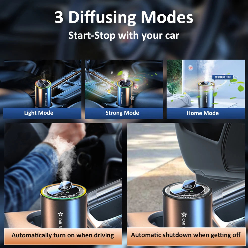 Car Aroma Diffuser with LED Starry Ambient Light