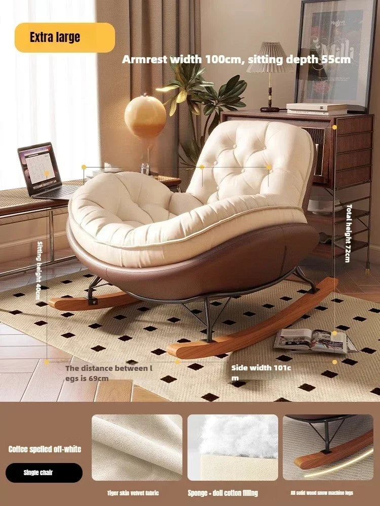 Modern Luxury Honeycomb Lazy Rocking Chair