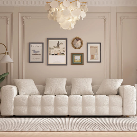 FUFU&GAGA Elegant Modern 4 Person Couch With 4 Pillows