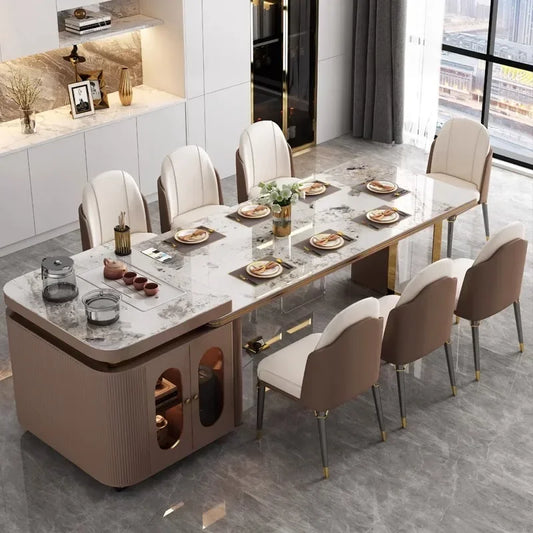 Italian Style Luxury Rock Slab Island Table