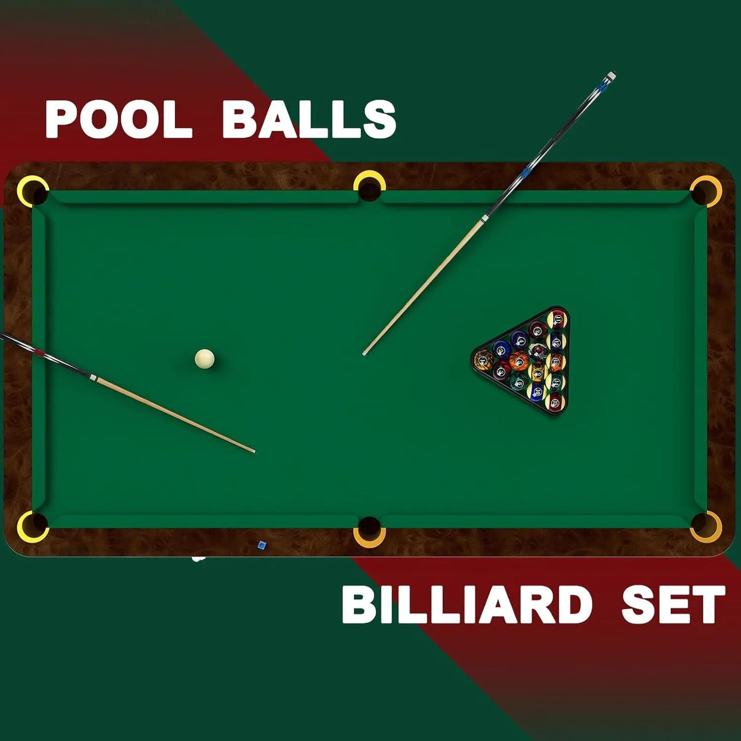 20 Pcs Pool Balls Billiard Set Table Accessories