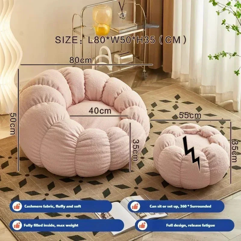 Pumpkin Lazy Single Tatami Sofa Chair