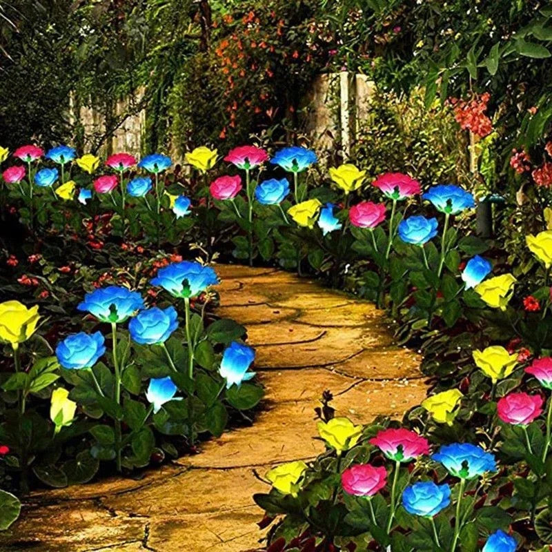 5 Heads Rose Solar Lights