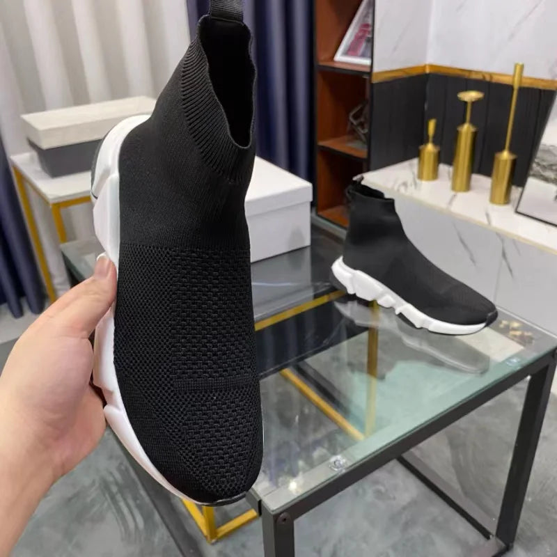 Men  Breathable Mesh Casual High Top Shoes
