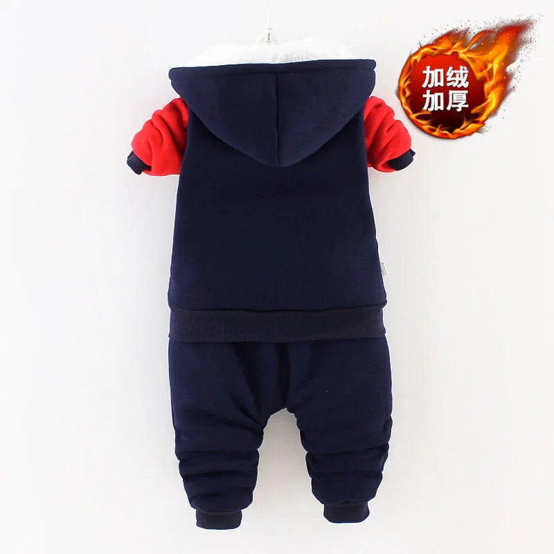 Boys Girls Cotton Coat Pants 2Pcs Children Fashion Outfit 1-5Y