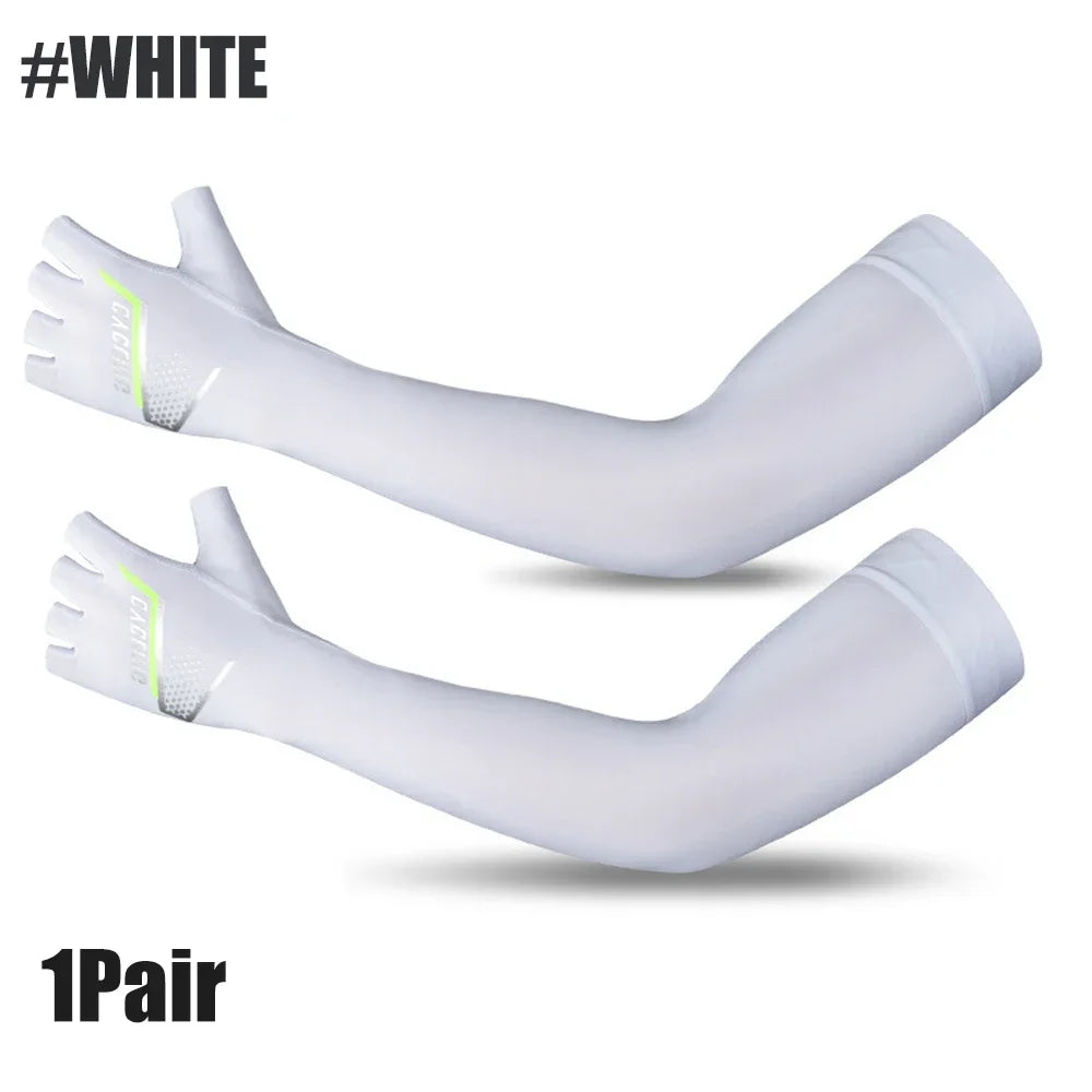 1Pair UV Sun Protection Arm Cover Cooling Sleeves