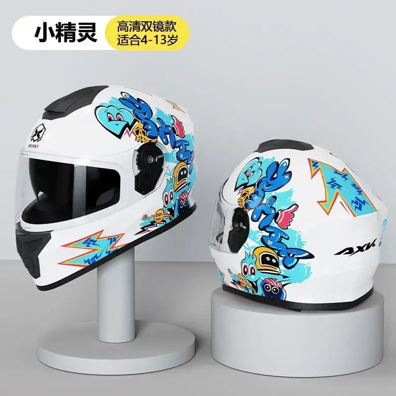 Kids DOT Approved Full Face Helmet Size 48-56cm