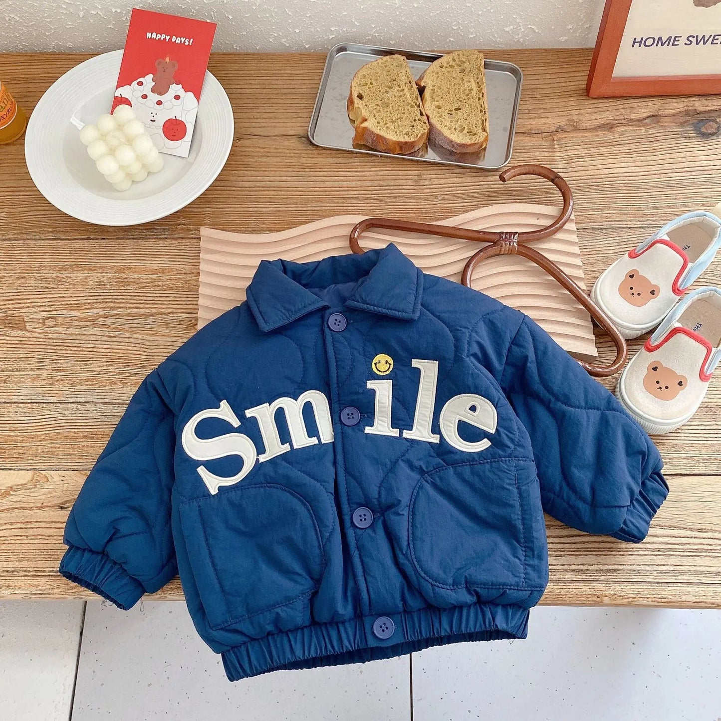 Winter Children's Clothing Smile Jacket Tops 0-6Yrs