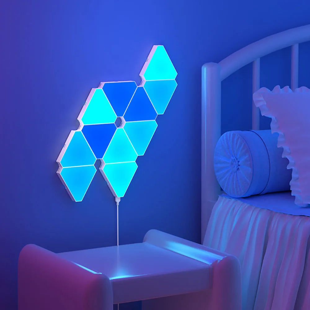 LED Triangular Quantum RGB Wall Lamp Decoration
