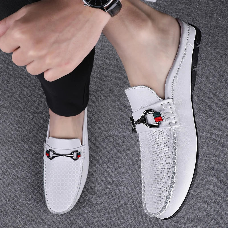 Moccasins Casual Italian Style Luxury Brand Half Loafers